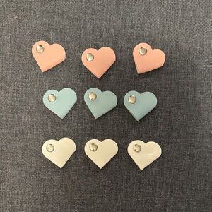 3 pack Heart-Shaped Leather Cord Organizer